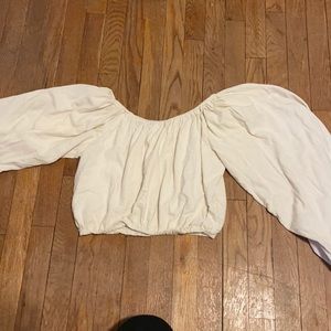 Honey dove vintage silk noil top